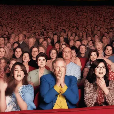 The audience cheered and clapped all together at the end of the movie.