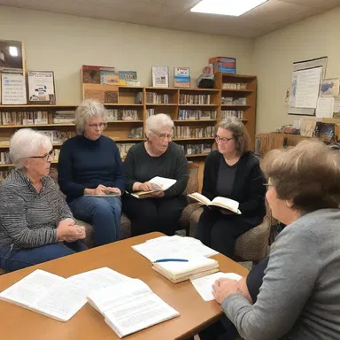 The book club discussed the novel and shared their thoughts all together.