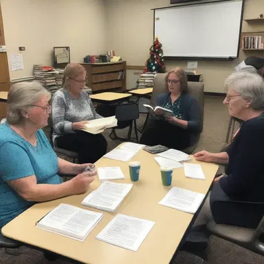 The book club discussed the novel and shared their thoughts all together.