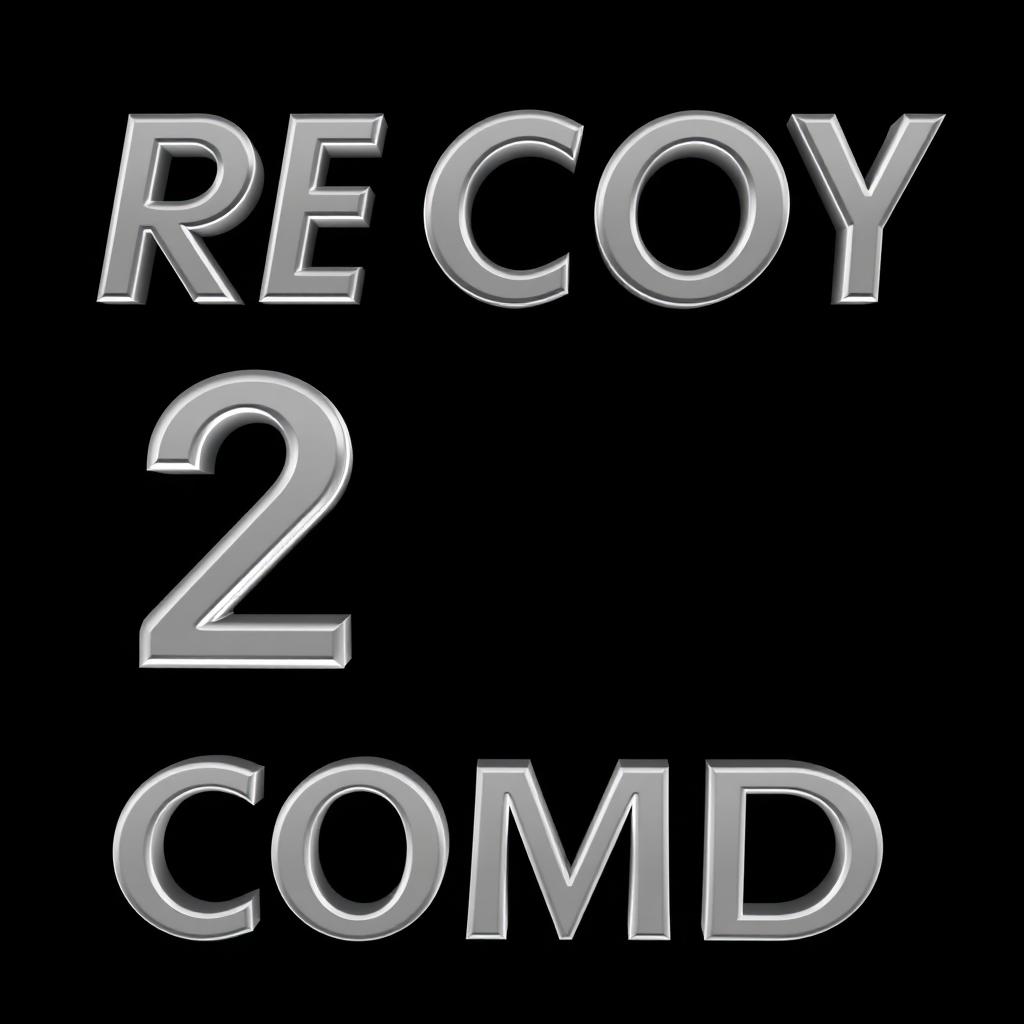 Stylish lettering of the phrase 'RE COY 2 COY COMD' prominently displayed in a modern, bold font