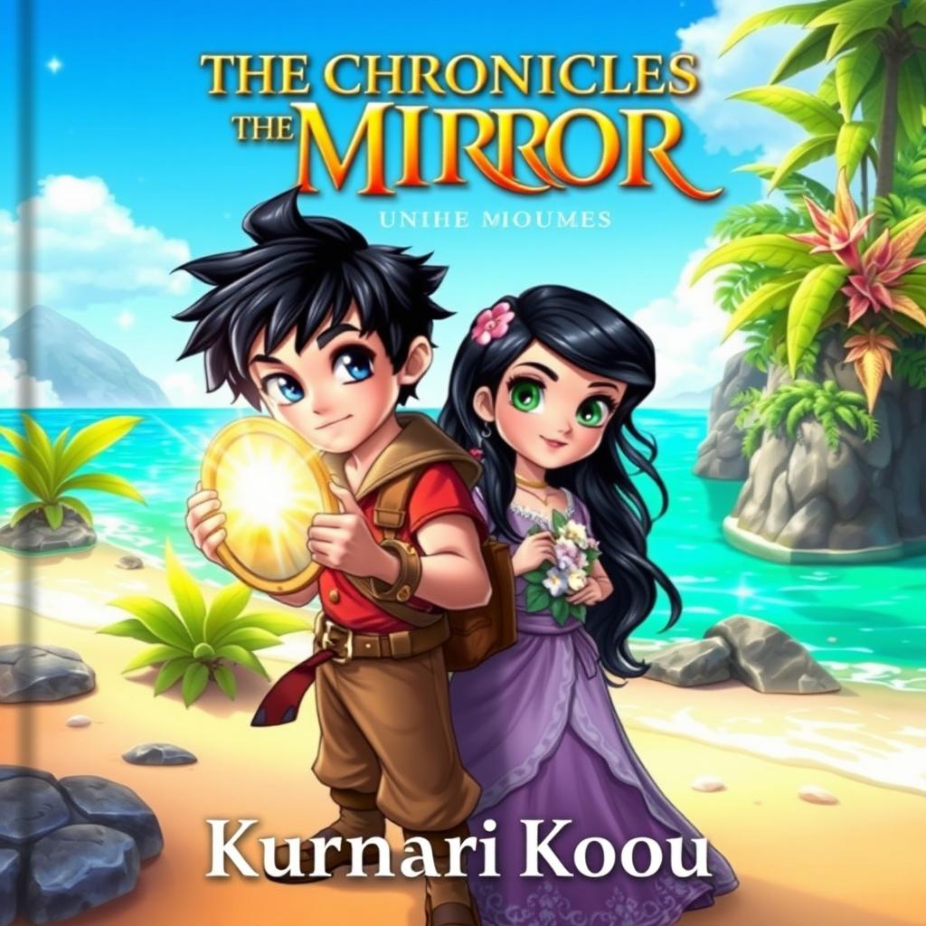 The front cover of a fantastical book titled 'The Chronicles of the Mirror: Kumari Kodu'