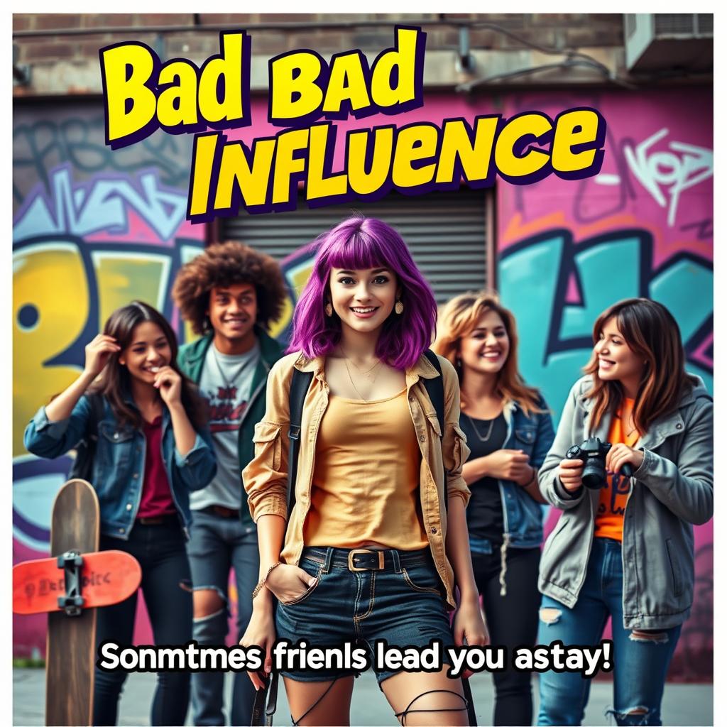 Bad Influence: A Vibrant Movie Poster Capturing the Spirit of Fun and ...