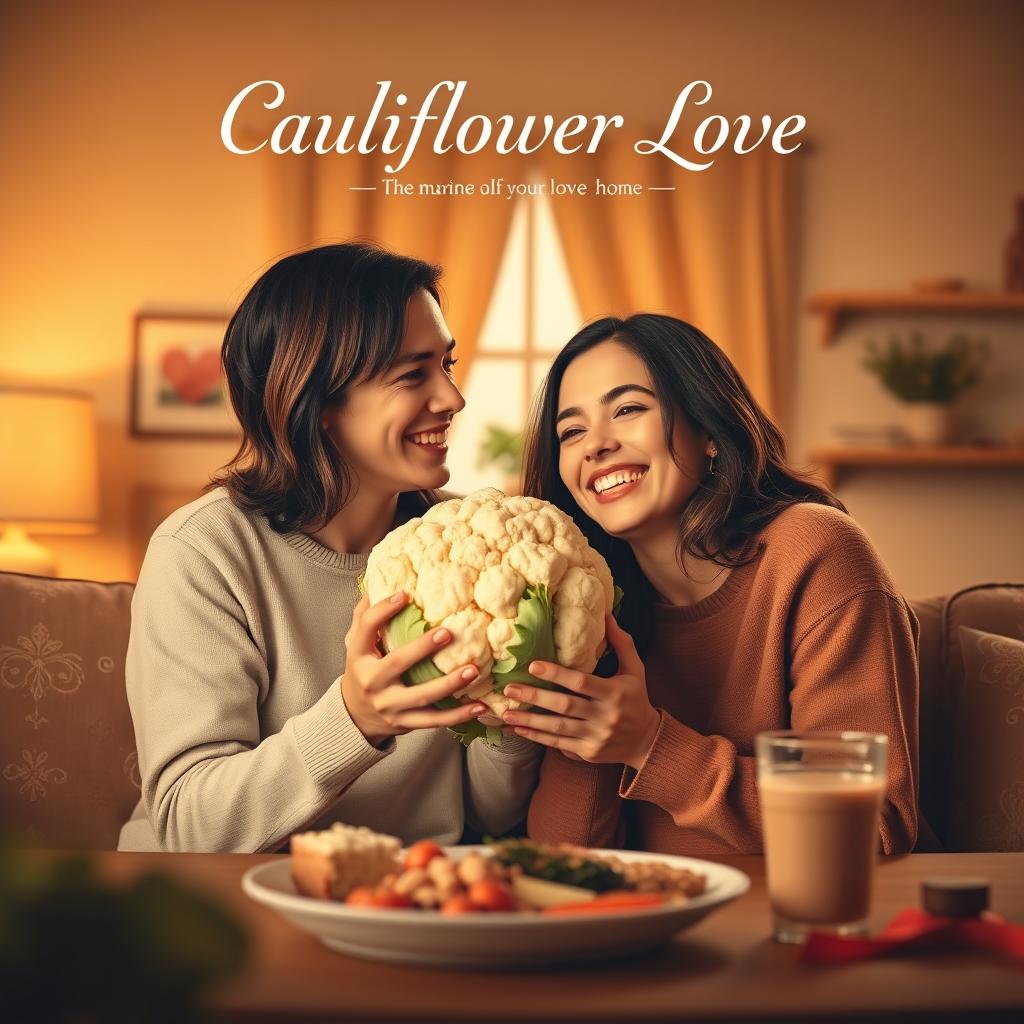 A movie poster for a romantic film titled 'Cauliflower Love'