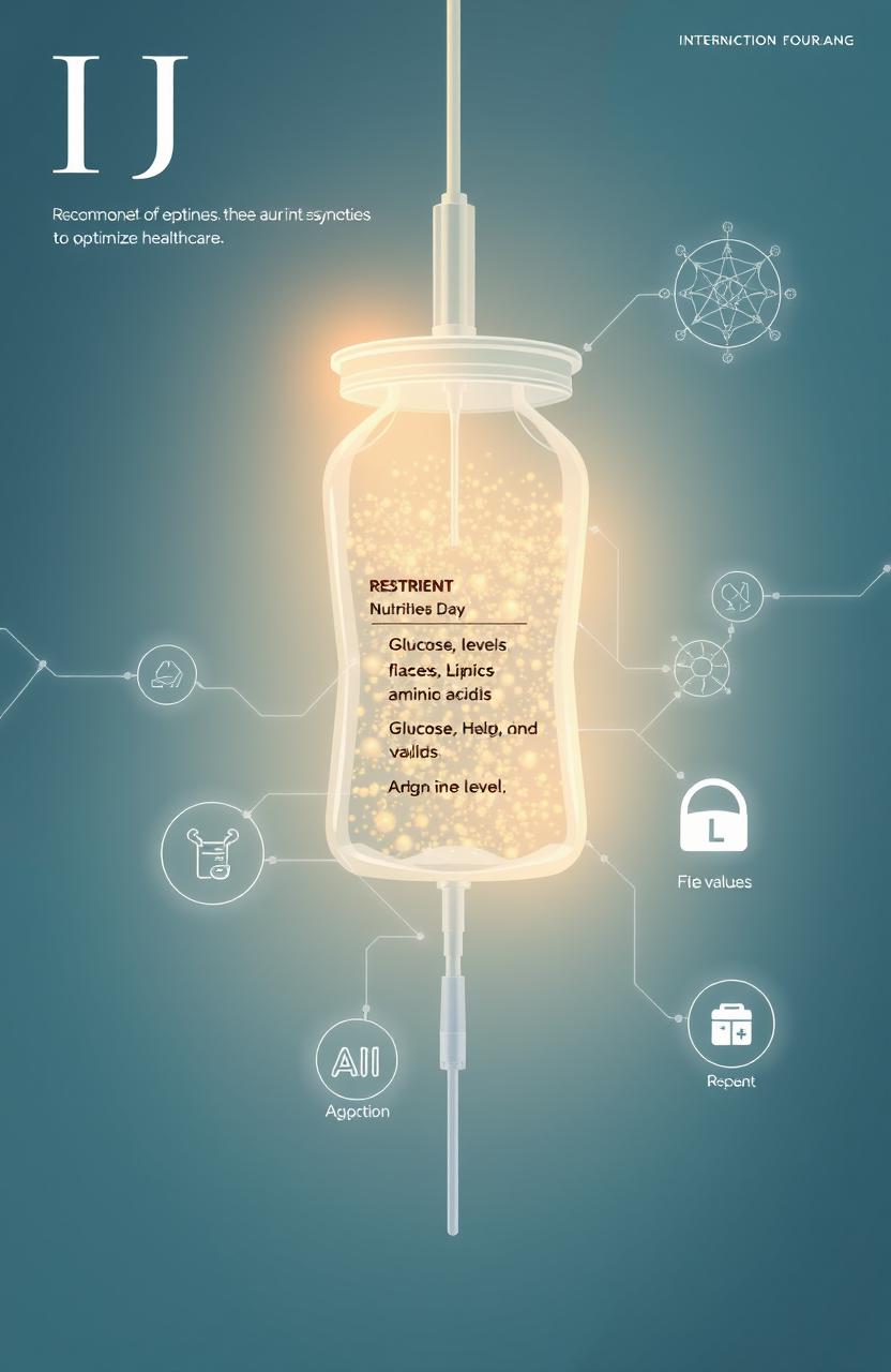 A futuristic yet warm and human-centered illustration for a scientific journal cover