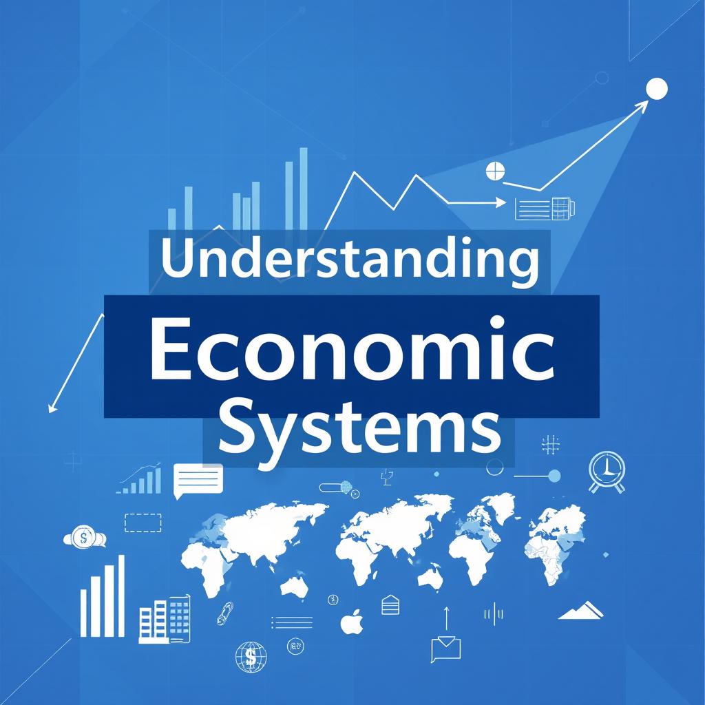 A professional A4 book cover design focusing on the theme of economic systems