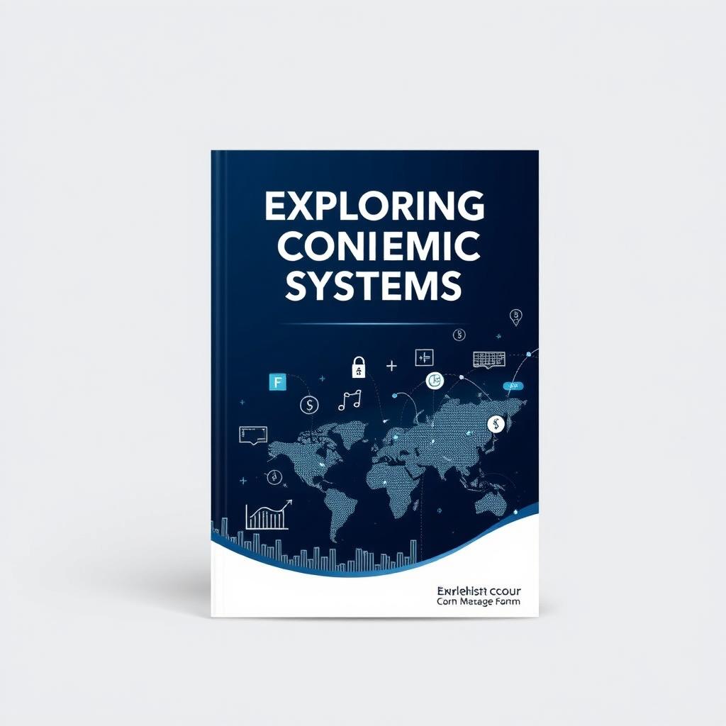 An informative book cover design centered on the economic system theme