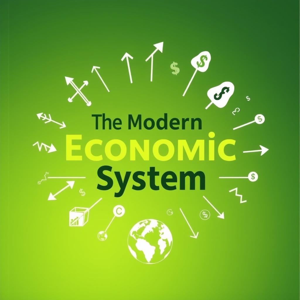 An engaging book cover design focused on the economic system