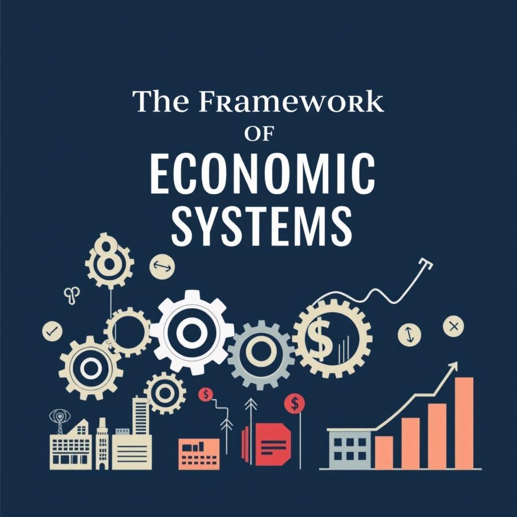 A visually striking book cover design focused on the theme of the economic system