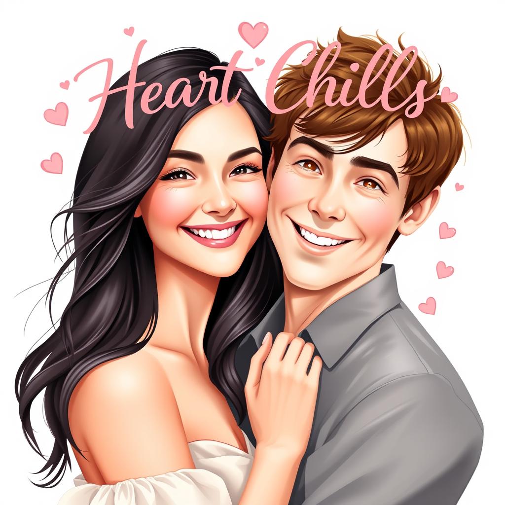 A romantic comedy movie poster titled 'Heart Chills'