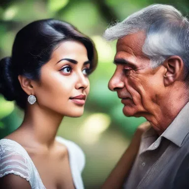 She was enamored by his all-knowing gaze and deep understanding of life's mysteries.