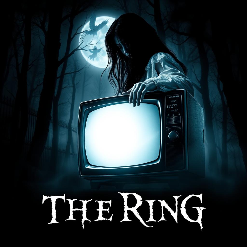 A horror movie poster titled 'The Ring'