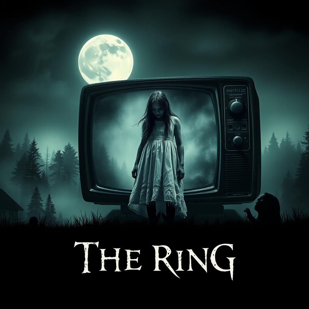 A horror movie poster titled 'The Ring'