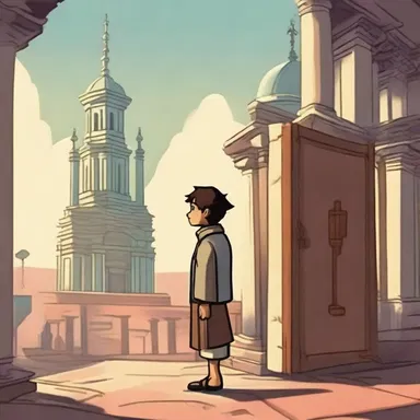 The protagonist sought guidance from an all-knowing mentor who revealed the hidden truths of the world.