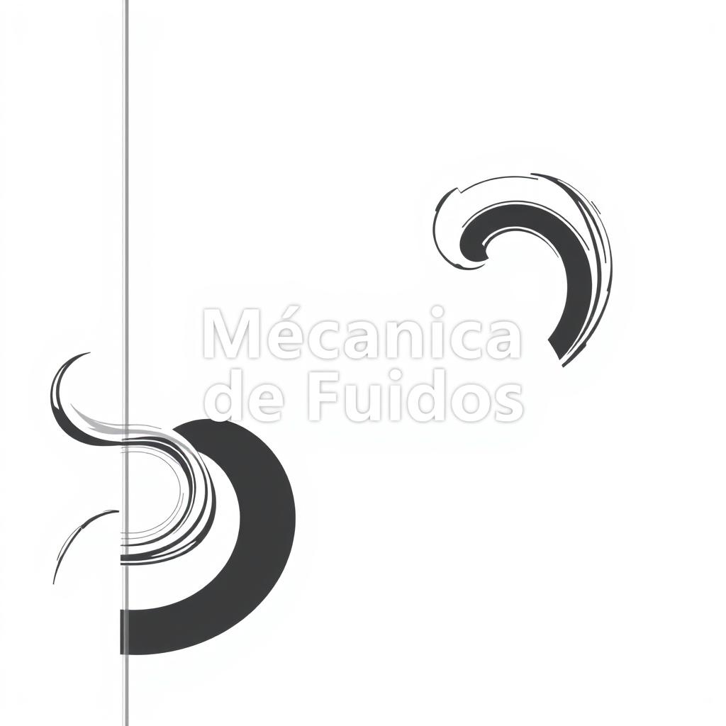 A minimalist cover page design for a notebook titled 'Mecánica de Fluidos'
