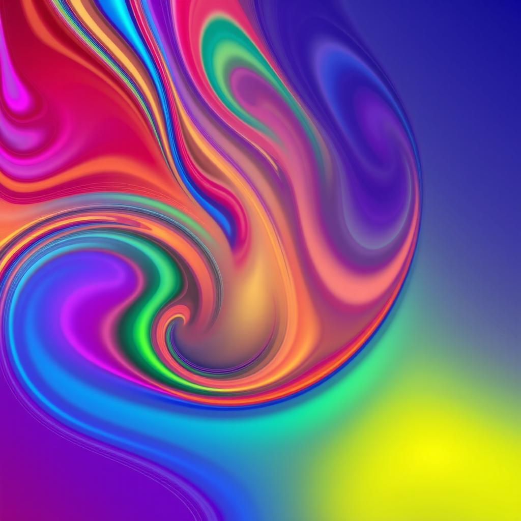 An abstract art piece showcasing a vibrant gradient of many colors seamlessly blending into one another