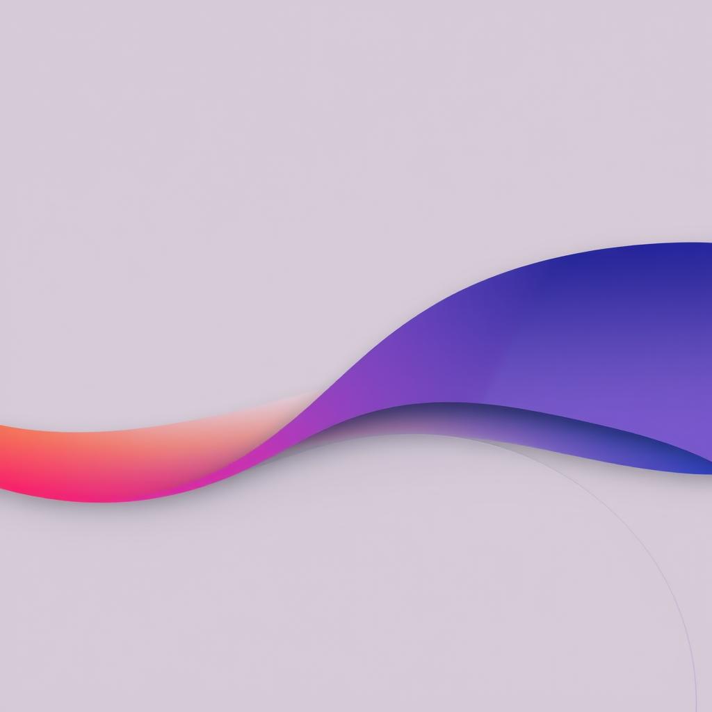 An abstract art piece featuring minimalist design elements with a smooth gradient flowing through various shades