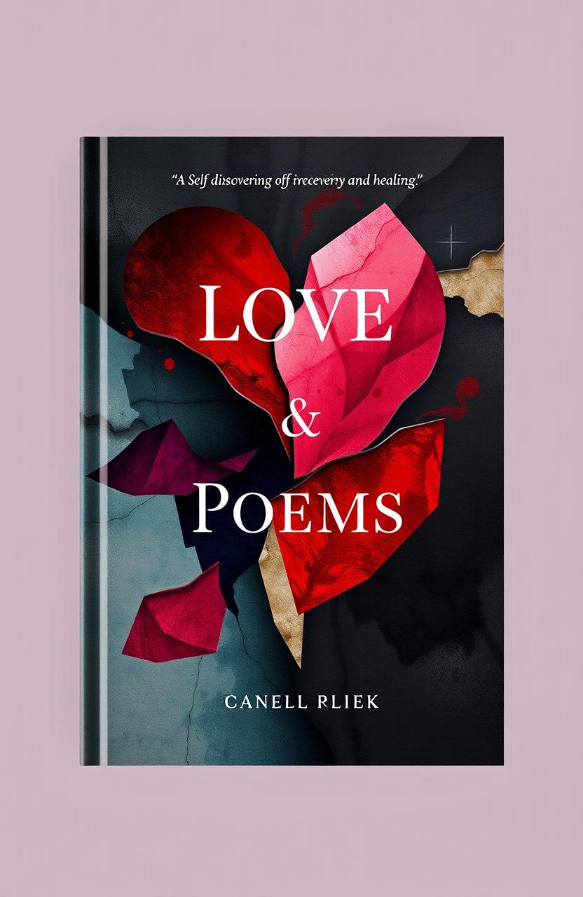 A visually captivating book cover design for a collection of poems