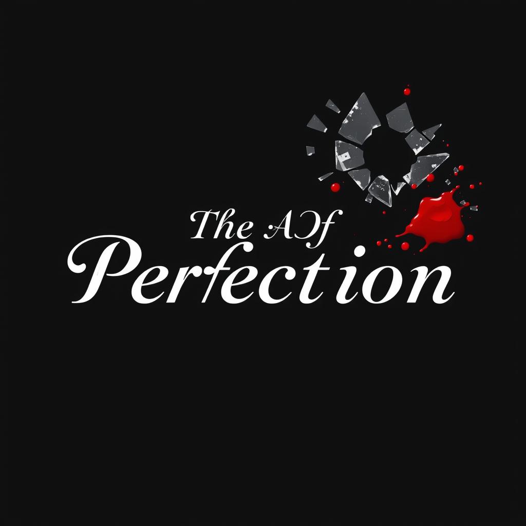 A chic and classy design featuring blood splatter and shattered glass, presenting a bold and artistic juxtaposition