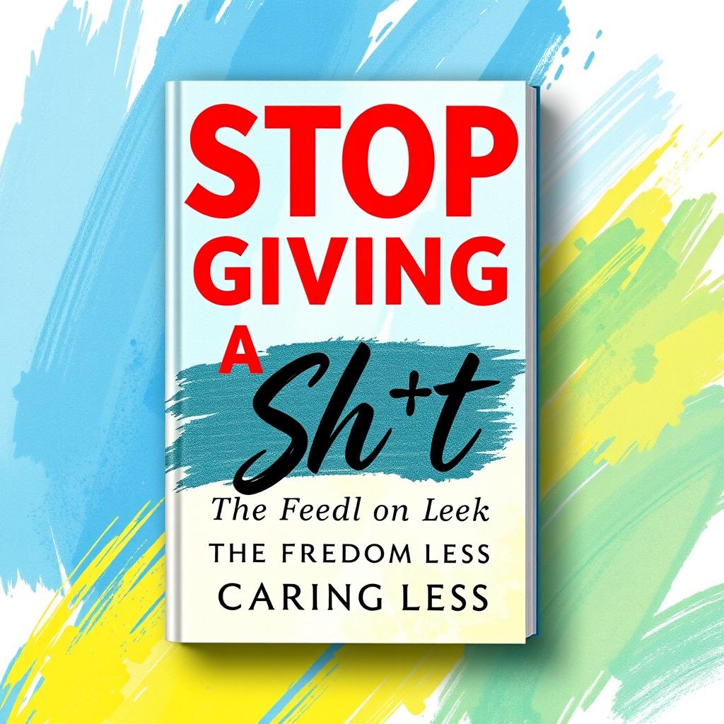 A striking book cover design for 'Stop Giving a Sh*t: The Freedom of Caring Less'