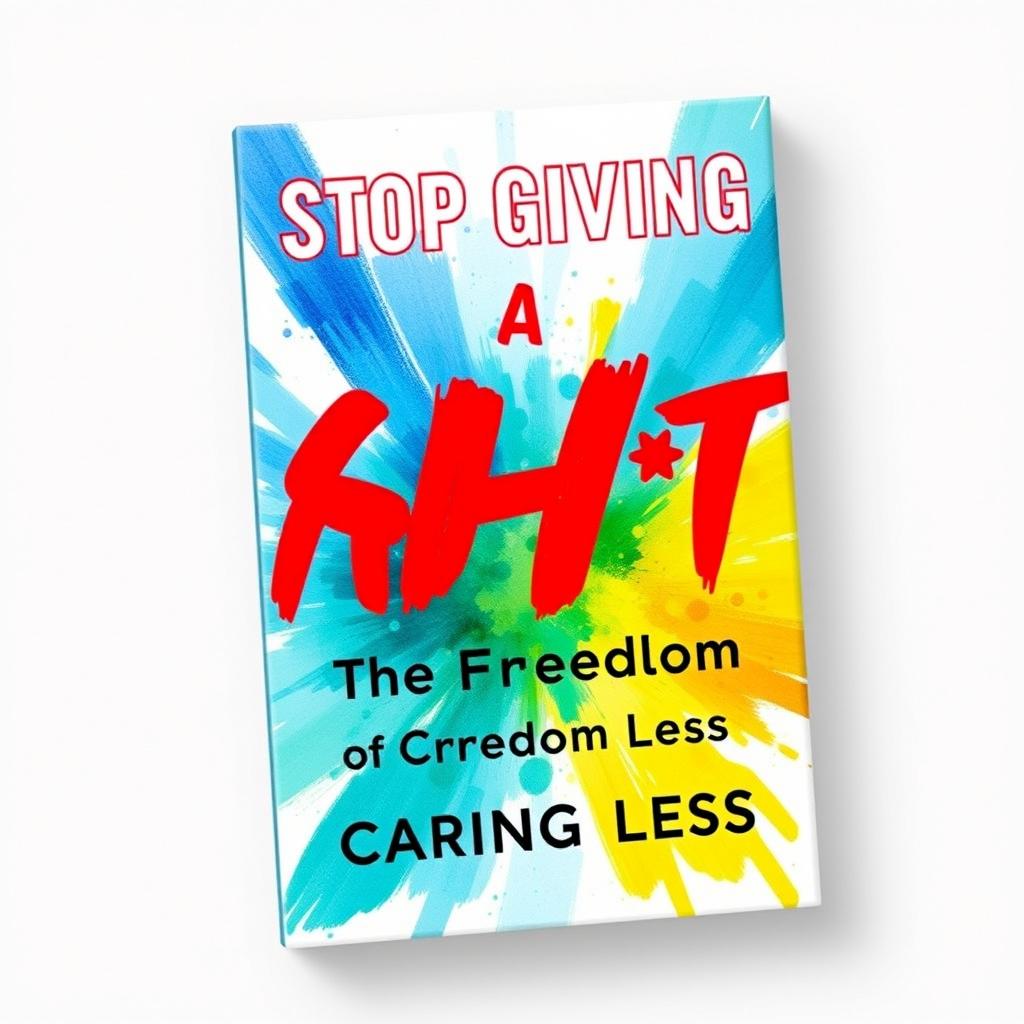 An eye-catching book cover design for 'Stop Giving a Sh*t: The Freedom of Caring Less'