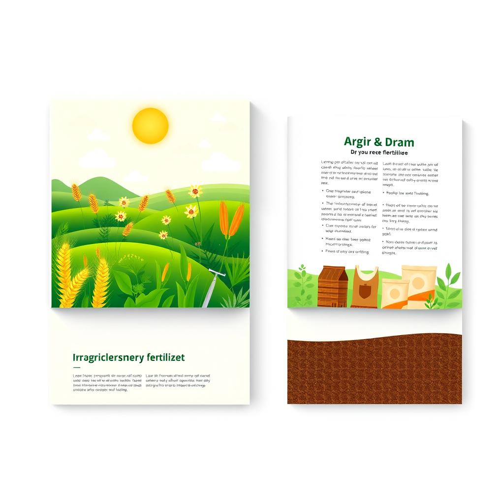 A beautifully designed book header and footer for a publication on agriculture and fertilizer