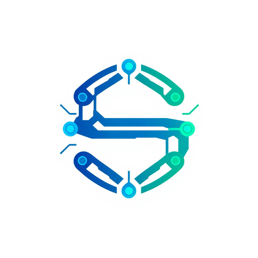 A modern and sleek logo design combining elements of tech and minimalism