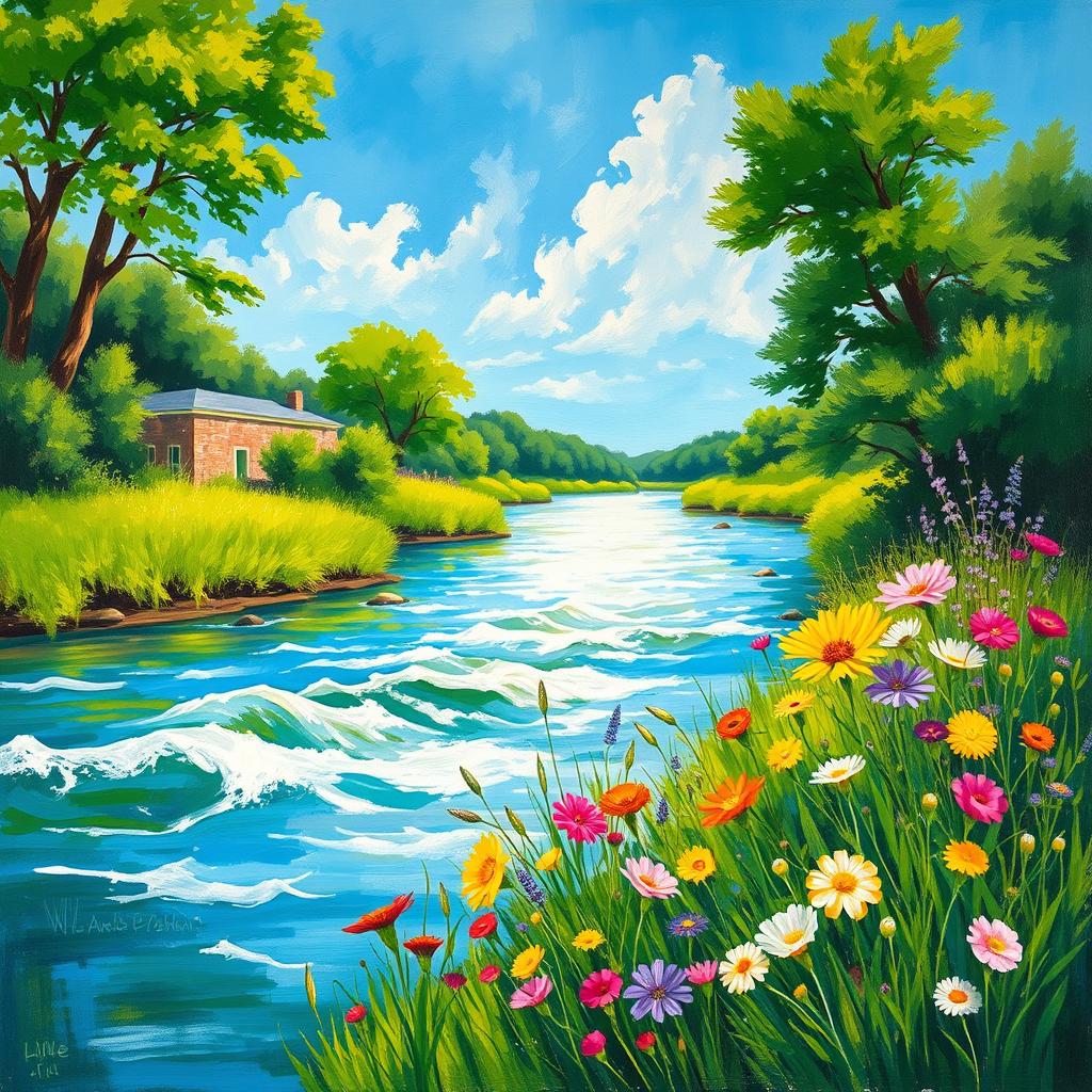 A vivid and expressive painting that captures the essence of the provided image