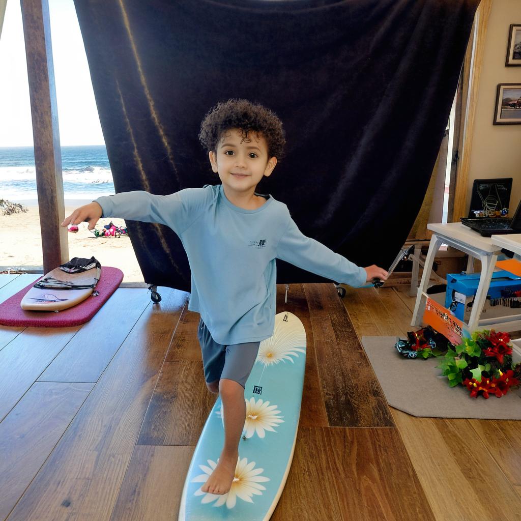 Surfing on sandiego beach