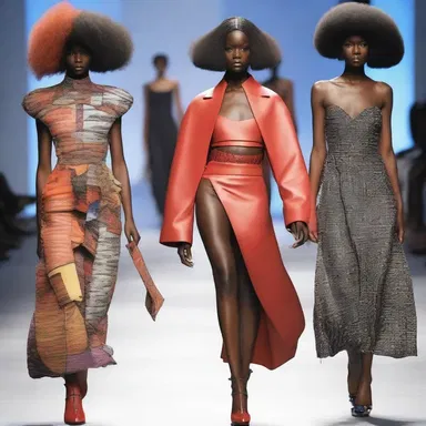 The runway show featured avant-garde designs that served as an allegory for the chaos and unpredictability of modern society.
