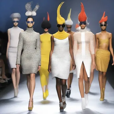 The runway show featured avant-garde designs that served as an allegory for the chaos and unpredictability of modern society.