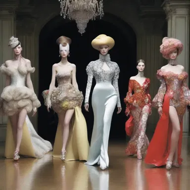 The allegory of a fashion show reflected the superficiality and extravagance of society.
