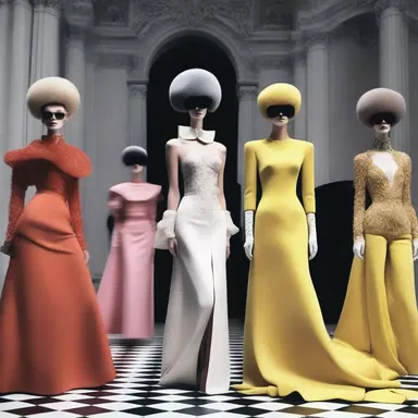 The allegory of a fashion show reflected the superficiality and extravagance of society.