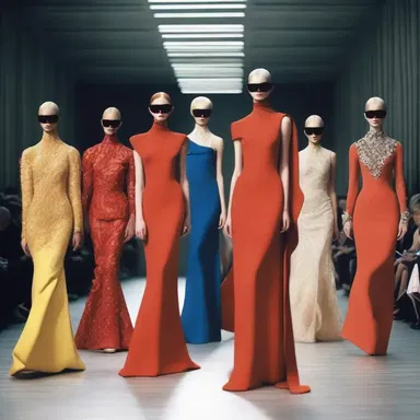 The allegory of a fashion show reflected the superficiality and extravagance of society.