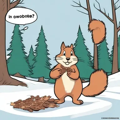 The comedian used an allegory about a squirrel saving up nuts for the winter to convey a funny story about financial planning.