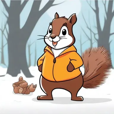 The comedian used an allegory about a squirrel saving up nuts for the winter to convey a funny story about financial planning.