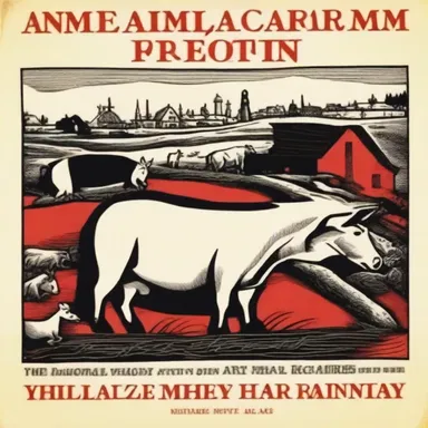 The novel, Animal Farm, by George Orwell, is an allegory that depicts the Russian Revolution and criticizes the abuse of power in totalitarian regimes.