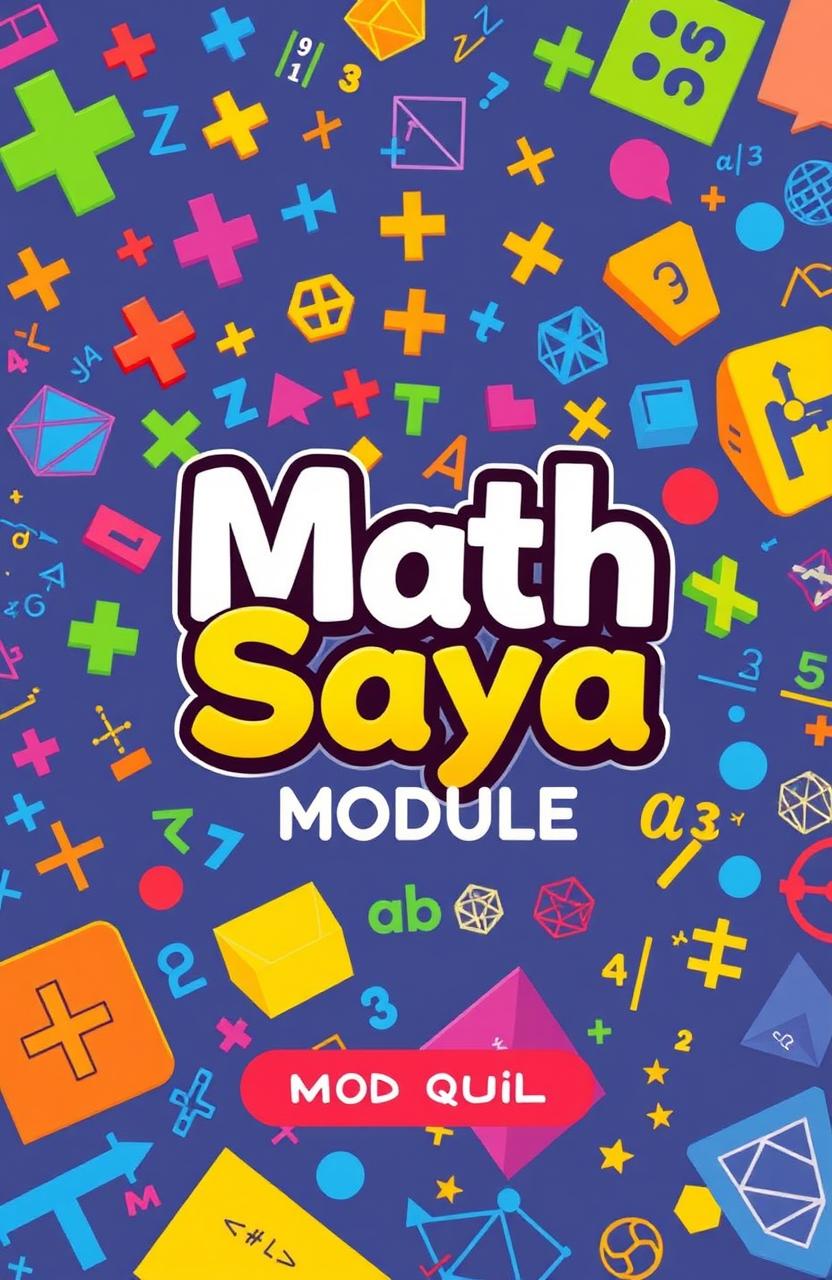 A vibrant and engaging illustration representing a math module titled 'Math Saya'