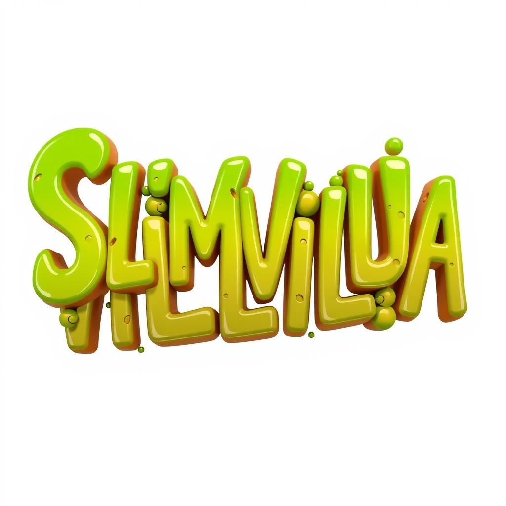 The word "SLIMVILLIA" in playful, oversized, cartoonish lettering, with a whimsical design