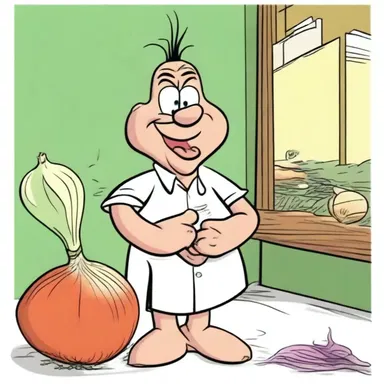 In the cartoon, the character's exaggerated reaction to the alliaceous smell of onions created a comedic and memorable moment.