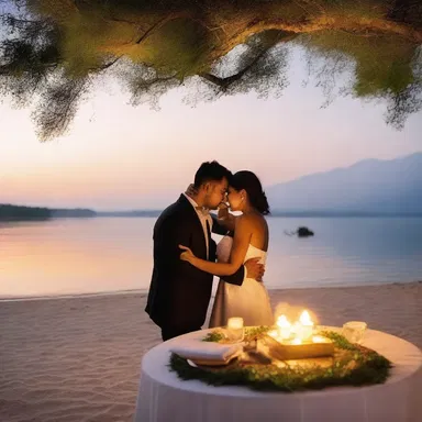 The aroma of alliaceous cuisine filled the air as the couple enjoyed a romantic dinner together.
