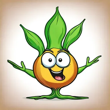 In the cartoon, the alliaceous plant was depicted as a talking onion with a pungent odor.