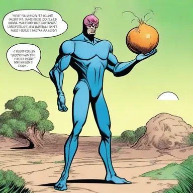 The main character in the comic strip had a superpower of emitting a pungent onion odor from his alliaceous plant-like suit.