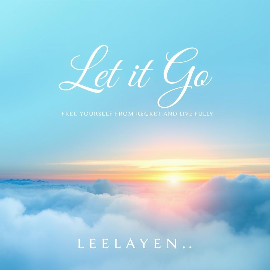 An inspiring book cover design for 'Let It Go: Free Yourself from Regret and Live Fully'