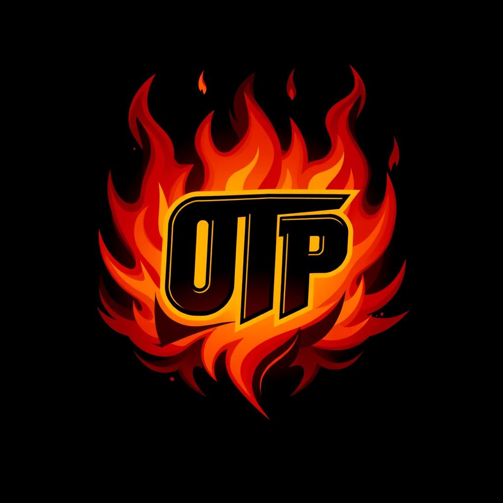A striking logo design featuring the letters 'OTP' creatively intertwined