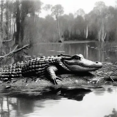 During the American Civil War, soldiers encountered alligators in the swamps of Florida.