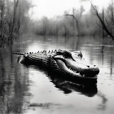 During the American Civil War, soldiers encountered alligators in the swamps of Florida.