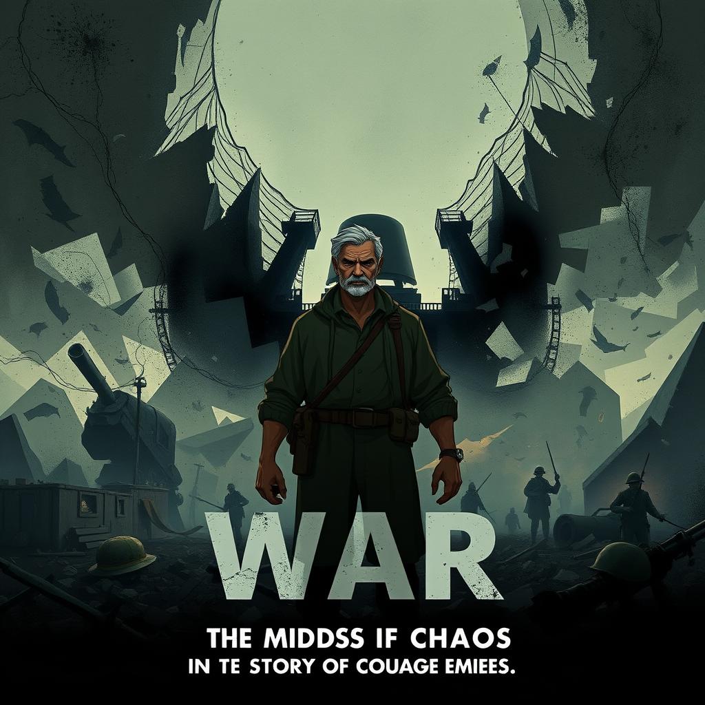 A powerful movie poster for a 2D adult animated film that delves into the harsh realities of war