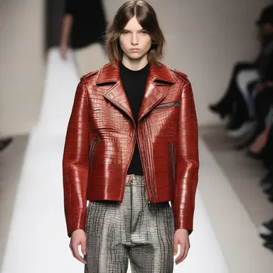 The leather jacket started to alligator and take on a textured appearance.