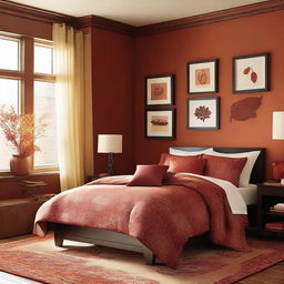 A pristine, clean room featuring elements of spice. The decor includes warm tones, subtle chili pepper motifs and infused with a spicy, exotic ambiance.