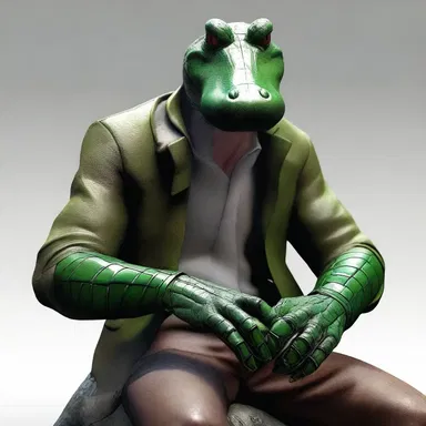 The protagonist's hands began to alligator due to his hard work and exposure to harsh conditions.